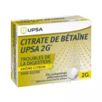 Citrate De Betaïne Upsa 2 G Comprimés Effervescents Sans Sucre Citron 2t/10 à LORMONT